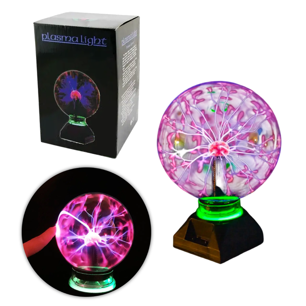Плазменный шар Тесла музыкальный 10см ночник Plasma ball Плазменная лампа-шар с молниями TC - изображение 6