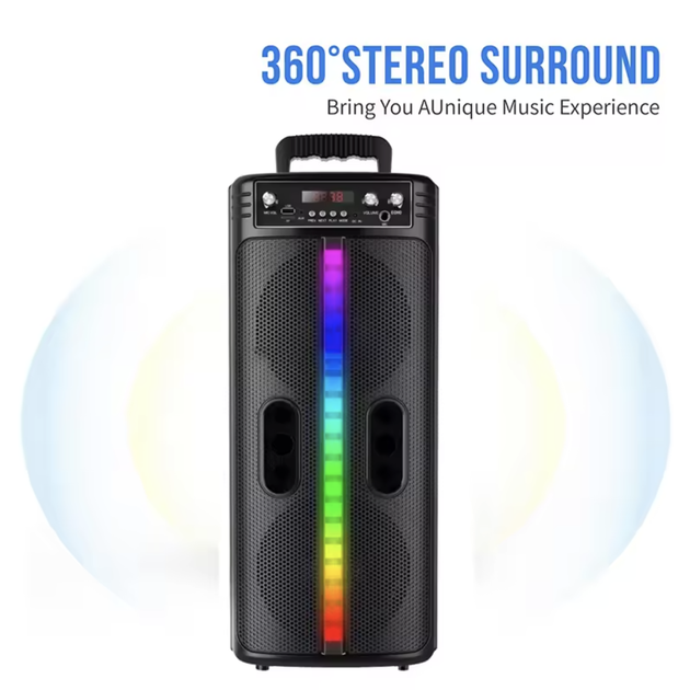 Портативная аккумуляторная акустика (8.5", 40W) Sound Sound беспроводная USB Колонка Bluetooth на аккумуляторе с микрофоном TC 2806 - Фото 4 Портативная аккумуляторная акустика (8.5", 40W) Sound Sound беспроводная USB Колонка Bluetooth на аккумуляторе с микрофоном TC 2806 - изображение 4