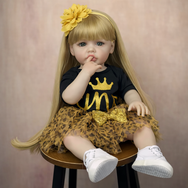Реалистичная кукла Реборн 55 см полностью силиконовая Doll Reborn Baby Born К0100311 - изображение 5