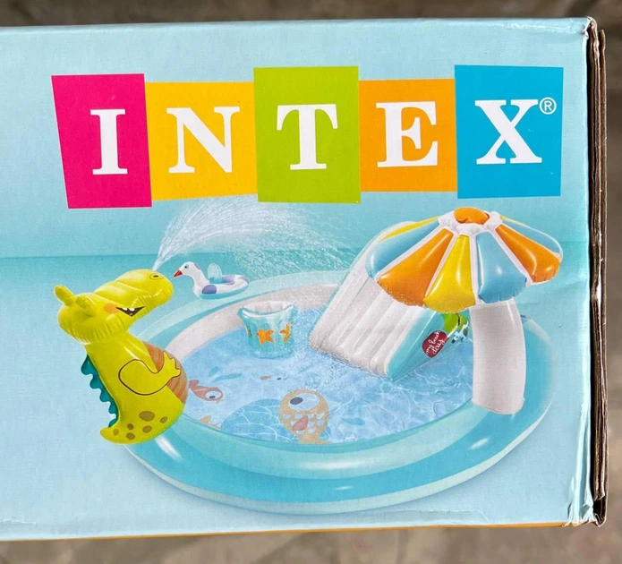 Надувной игровой центр Intex 57165 Аллигатор от 2 лет 160л надувной круг распылитель горка 201х170х84 см - изображение 3