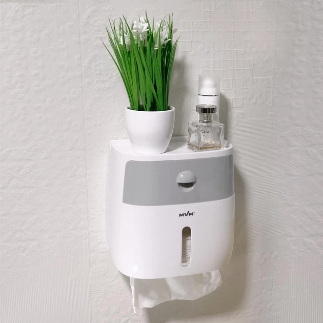 Держатель для туалетной бумаги клеящийся BP-16 WHITE/GRAY - изображение 7