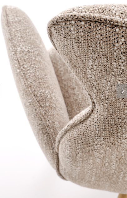 Крісло для відпочинку Halmar V-CH-K/585-KR-C.BEŻOWY/D.NATURALNY Обертове Бежеве (5905248136564) - зображення 14