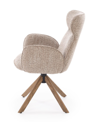 Krzesło do kuchni i salonu Halmar Obrotowe Beżowe Jasny orzech V-CH-K/585-KR-C.BEŻOWY/J.ORZECH (5905248136571) - obraz 5