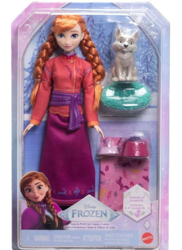 Lalka Mattel Disney Kraina Lodu Księżniczka Anna z wilczkiem JFG17 (194735295913) - obraz 1