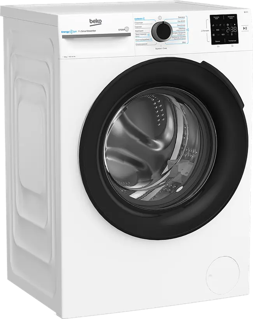 Стиральная машина Beko BM1WFSU38033WB фронтальная, 8кг, 1000, A, 55см, дисплей, инвертор, пар, белый - изображение 5