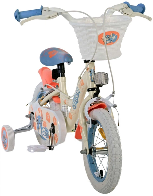 Rower dziecięcy Disney Stitch z koszykiem 12" Biały (8715347312519) - obraz 3
