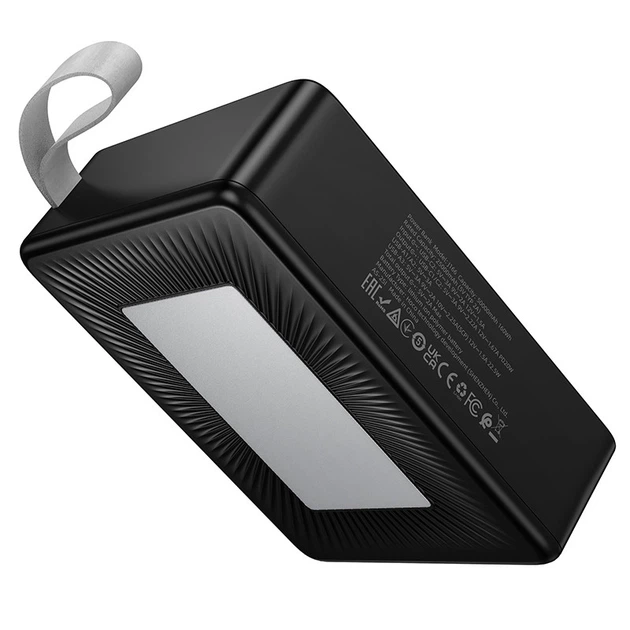 Павербанк HOCO J166 50000 mAh 22.5W 3USB/2Type-C Портативний зовнішній акумулятор Power Bank зі швидкою зарядкою 22.5W+PD20W та ліхтарем Black - Фото 7 Павербанк HOCO J166 50000 mAh 22.5W 3USB/2Type-C Портативний зовнішній акумулятор Power Bank зі швидкою зарядкою 22.5W+PD20W та ліхтарем Black - зображення 7