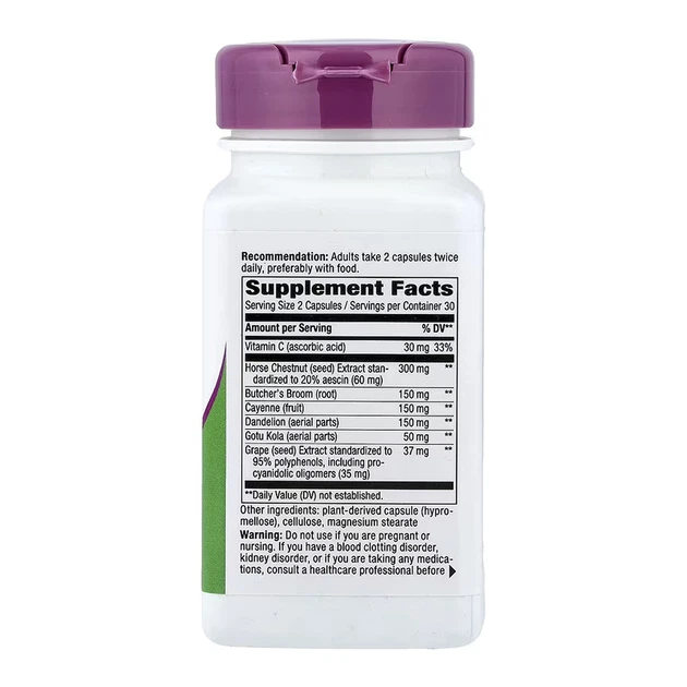 Leg Veins Premium Blend - 60 vcaps комплекс для вен для покращення кровообігу, зменшення важкості в ногах та підтримки тонусу судин - зображення 2