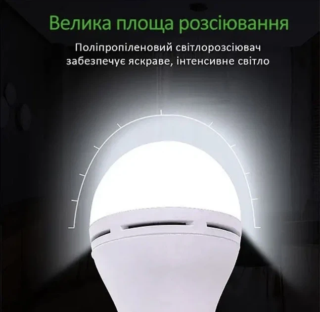 LED Лампа аккумуляторная 7W Smartcharge цоколь E27 до 4 часов автономной работы (LMR1023-7) - изображение 3