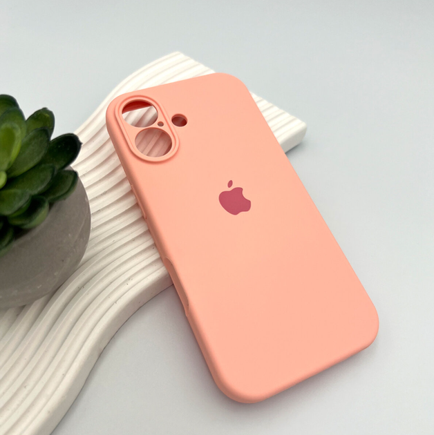Защитный чехол-накладка Silicone Full Case AA Camera Protect для Apple iPhone 17 Grapefruit (FullAAi17-37) - изображение 3