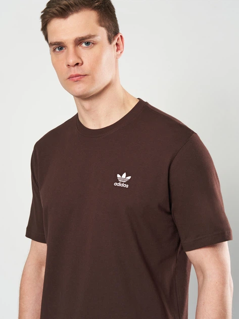 Футболка хлопковая длинная мужская Adidas Originals Trefoil Essentials KE1146 XL Коричневая (4068822063029) - Фото 4 Футболка хлопковая длинная мужская Adidas Originals Trefoil Essentials KE1146 XL Коричневая (4068822063029) - изображение 4