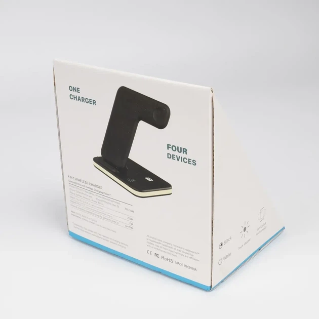 Беспроводная зарядная станция Wireless Charge 4 в 1 (телефоны, наушники, часы). - Фото 2 Беспроводная зарядная станция Wireless Charge 4 в 1 (телефоны, наушники, часы). - изображение 2