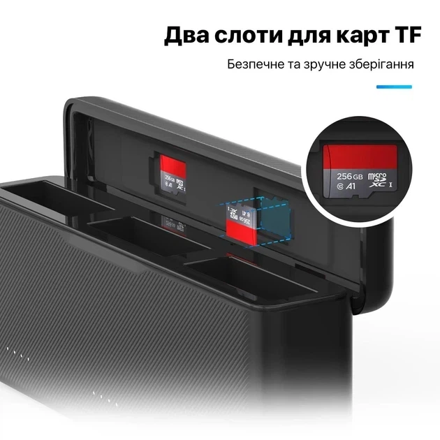 Зарядное устройство для DJI Osmo Action 3/4/5 Pro для 3-х аккумуляторов Telesin S0-BCG-02-TDJ - Фото 6 Зарядное устройство для DJI Osmo Action 3/4/5 Pro для 3-х аккумуляторов Telesin S0-BCG-02-TDJ - изображение 6