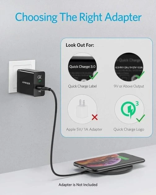 Бездротовий зарядний пристрій Anker 313 Wireless Charger (Pad) Qi 10W Black - Фото 3 Бездротовий зарядний пристрій Anker 313 Wireless Charger (Pad) Qi 10W Black - зображення 3