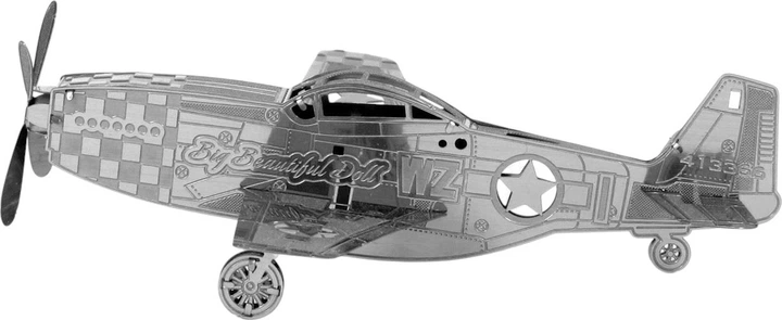 Metalowy konstruktor 3D Fascinations Metal Earth Myśliwiec P-51 Mustang MMS003 (032309010039) - obraz 4
