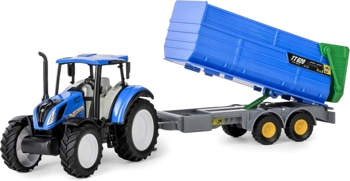 Traktor Daffi New Holland T5 z przyczepą wywrotką T-521 95219 (5905422195219) - obraz 2