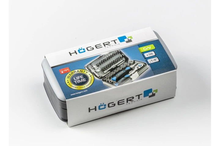 HOEGERT Набор инструментов, 38 шт., 1/4" - HT1R462 - Фото 5 HOEGERT Набор инструментов, 38 шт., 1/4" - HT1R462 - изображение 5