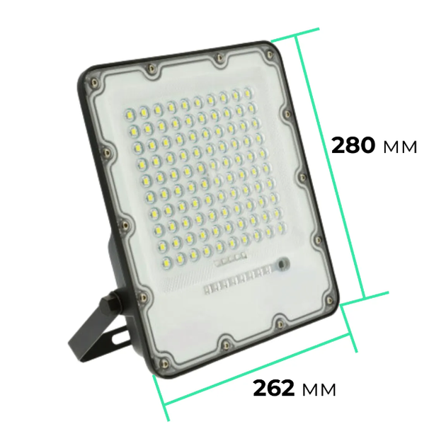Прожектор GTV BRAVOS, сонячна панель, 200W, 6400K, IP65, 120°, на пульті (LD-BRAVOS200W-64) - LD-BRAVOS200W-64 - зображення 6