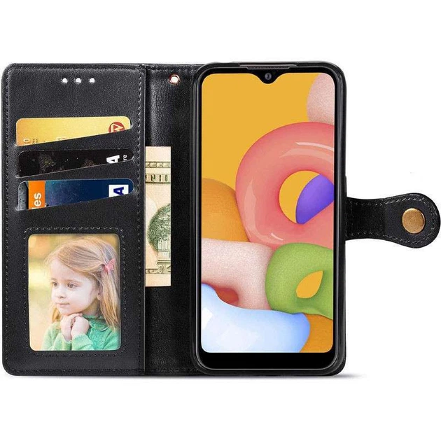 Чохол-книжка GETMAN Gallant на Xiaomi Redmi A1 / A2 (Чорний) (139526) - Фото 3 Чохол-книжка GETMAN Gallant на Xiaomi Redmi A1 / A2 (Чорний) (139526) - зображення 3