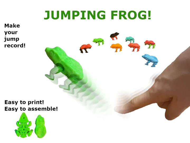 Фигурка Прыгунчик Jumping Frog Зеленый 7 См 3Д Печать - изображение 6