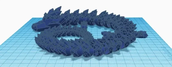 Кришталевий Дракон Articulated Crystal Dragon Синій 30 См 3Д Друк - Фото 2 Кришталевий Дракон Articulated Crystal Dragon Синій 30 См 3Д Друк - зображення 2