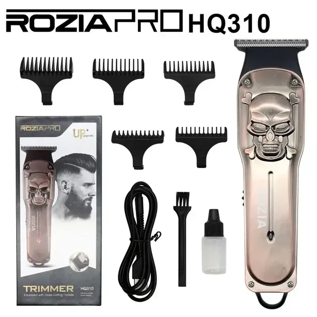 Триммер ROZIA HQ310 AND 6162-2 для бороди, усів, акумуляторний, чорний - зображення 2