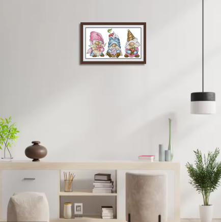 Набор для вышивания по нанесённой на канву схеме "Dwarf Apparel 2". AIDA 14CT printed 32*18 см - изображение 2
