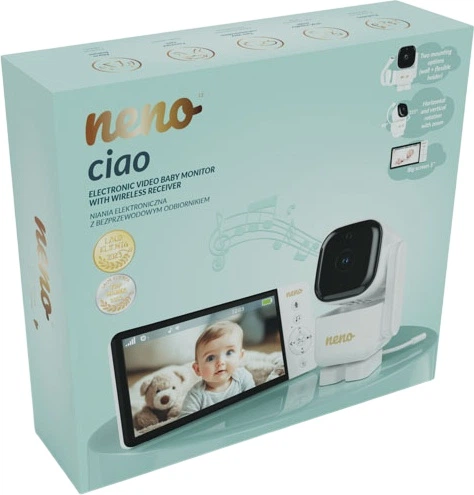 Електронна відеоняня Neno Ciao з бездротовим приймачем (5902479676326) - зображення 8
