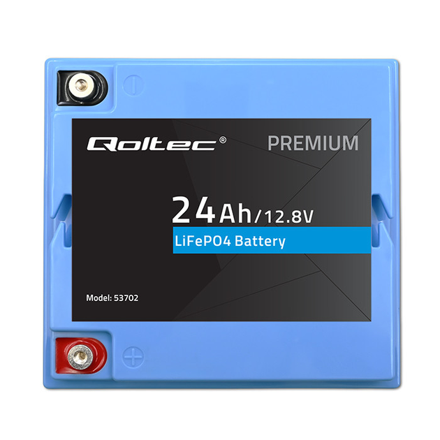 Akumulator Qoltec LiFePO4 Litowo-Żelazowo-Fosforanowy 12.8V 24Ah 307.2Wh BMS 53702 (5901878537023) - obraz 4