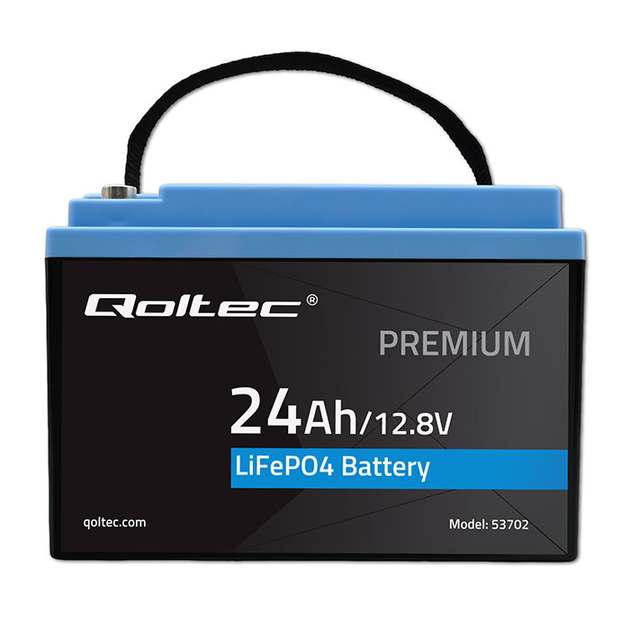 Akumulator Qoltec LiFePO4 Litowo-Żelazowo-Fosforanowy 12.8V 24Ah 307.2Wh BMS 53702 (5901878537023) - obraz 5