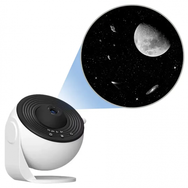 Проектор зоряного неба + 12 картриджів, від USB, Galaxy Projector, Білий / Планетарій для спальні / Нічник зоряне небо - зображення 3