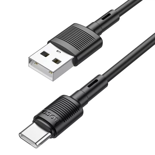 Дата кабель Hoco X83 Victory USB to Type-C (1m) Black - Фото 4 Дата кабель Hoco X83 Victory USB to Type-C (1m) Black - зображення 4