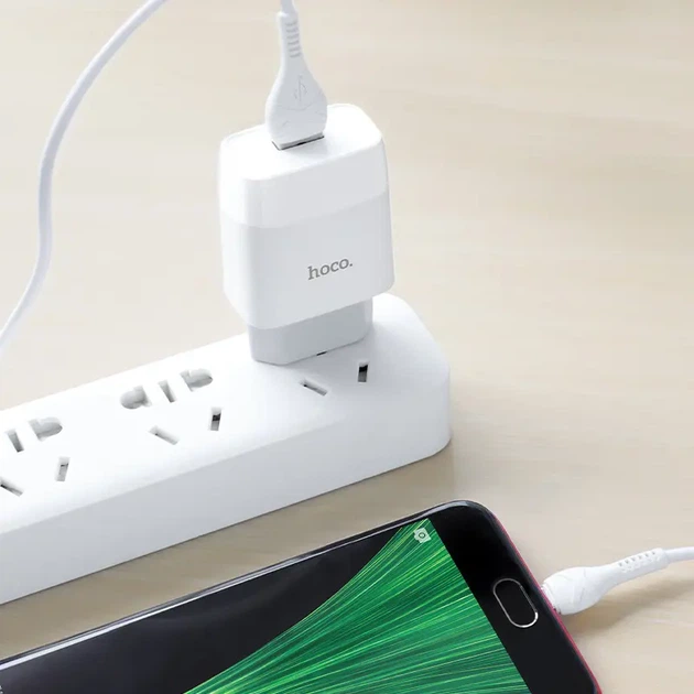 Зарядне HOCO C72A Glorious USB 2,1A White - изображение 2