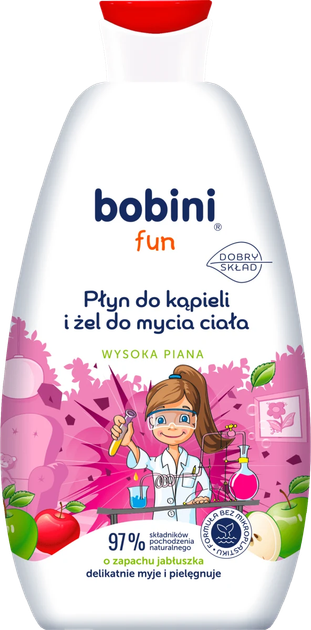 Пена для ванны Bobini с ароматом яблока, 500 мл - Фото 1 Пена для ванны Bobini с ароматом яблока, 500 мл - изображение 1