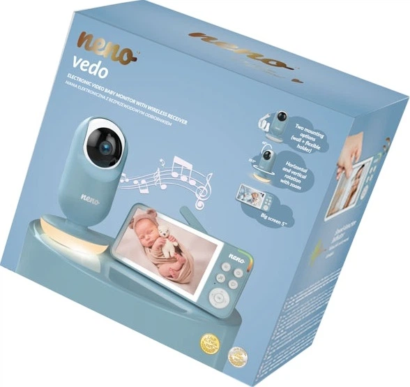 Електронна відеоняня Neno Vedo Blue з бездротовим приймачем (5902479676296) - зображення 4