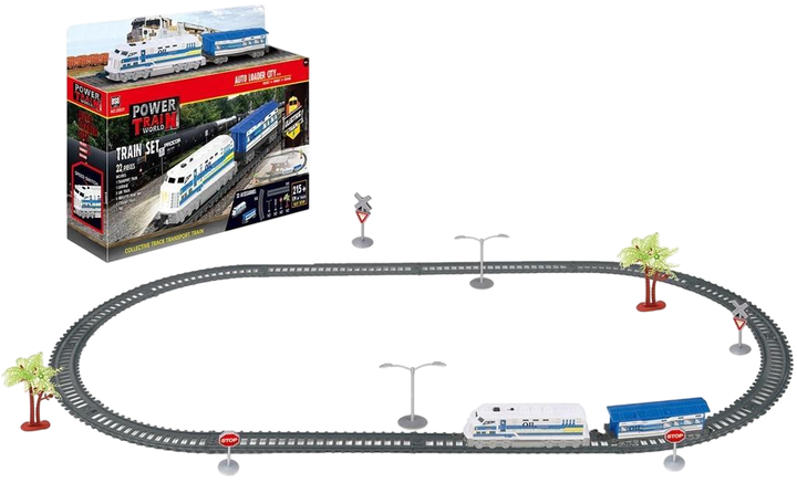 Zestaw kolejowy Trifox na baterie 22 elementy (5901353116170) - obraz 1