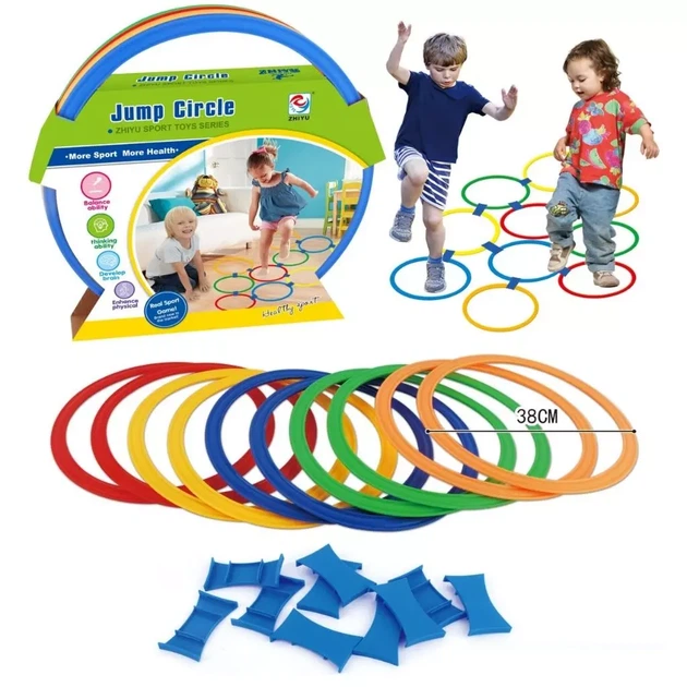 Zestaw do zabawy Trifox Koła do skakania gra w klasy 10szt (5901353682613) - obraz 1