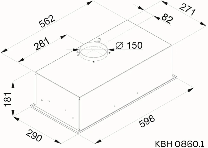 Okap kuchenny Kernau KBH 0860.1 X - obraz 2
