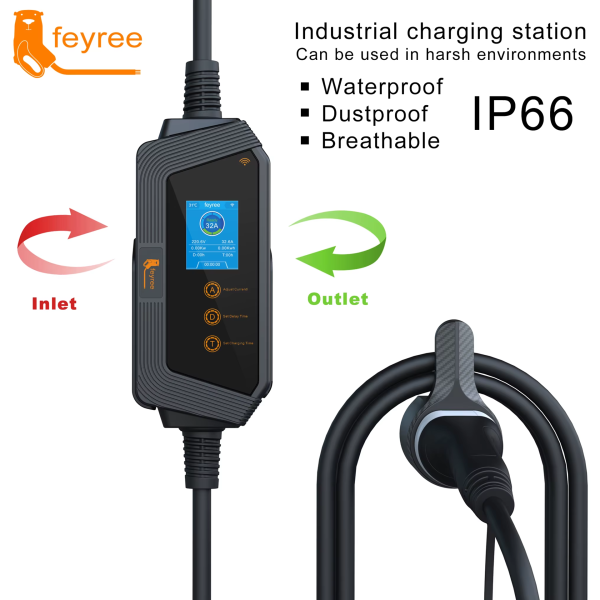 Зарядка для електромобіля Feyree 7кВт 32A Type2 Hero EV H8 Wi Fi - зображення 8