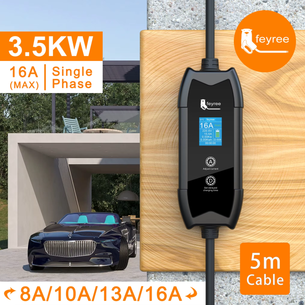 Зарядка для електромобіля Feyree 3.5кВт 16A Type2 Cat EV F8 - зображення 3