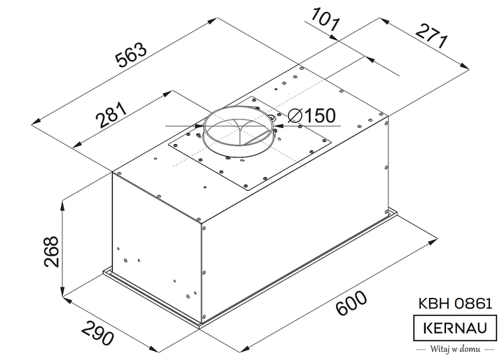 Okap kuchenny Kernau KBH 0861 X - obraz 2