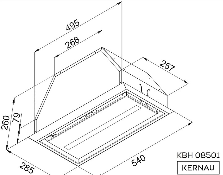 Okap kuchenny Kernau KBH 08501 W - obraz 2
