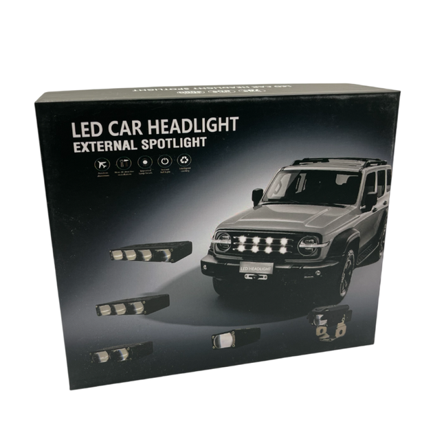 Додаткова світлодіодні LED LED LED LED міні/mini фари з 1 лінзою з чіткою СТГ білий + жовте світло + RGB (2 шт.) - зображення 6
