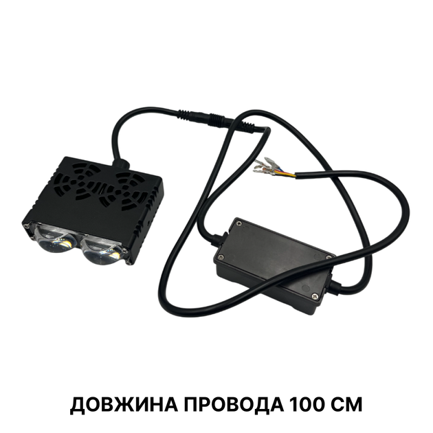 Додаткова світлодіодні LED LED LED LED міні/mini фари з 2 лінзами з чіткою СТГ білий + жовте світло + RGB (2 шт.) - зображення 3