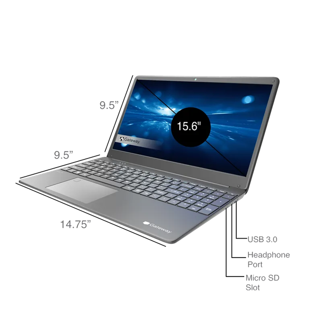Ультрабук Gateway GWTN156-7BL Ultra Slim / 15.6" (1920x1080) IPS / Intel Core i3-1115G4 (2 (4) ядра по 4.1 GHz) / 4 GB DDR4 / 128 GB SSD / Intel UHD Graphics / WebCam / Card Reader - Фото 4 Ультрабук Gateway GWTN156-7BL Ultra Slim / 15.6" (1920x1080) IPS / Intel Core i3-1115G4 (2 (4) ядра по 4.1 GHz) / 4 GB DDR4 / 128 GB SSD / Intel UHD Graphics / WebCam / Card Reader - зображення 4