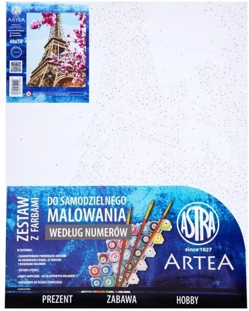 Malowanie po numerach Astra Artea Wieża Eiffla (5901137189888) - obraz 2