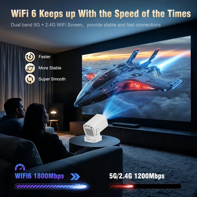 Смарт проектор Magcubic HY260 Pro (HY310) - Портативний мультимедійний LED проектор для домашнього кінотеатру на Андроїд. 4K, Wi-Fi, Bluetooth, Android 11 - Фото 10 Смарт проектор Magcubic HY260 Pro (HY310) - Портативний мультимедійний LED проектор для домашнього кінотеатру на Андроїд. 4K, Wi-Fi, Bluetooth, Android 11 - зображення 10