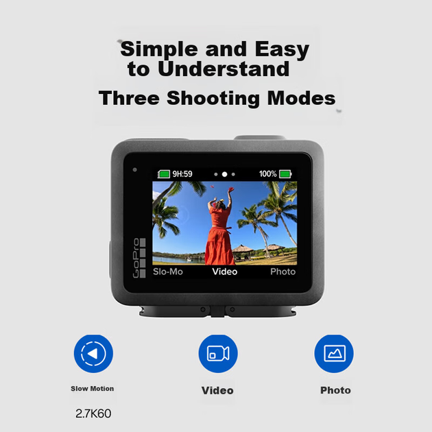 Екшн-камера GoPro HERO 4K, водонепроникна та анти-струсова камера для зовнішнього використання, легка цифрова спортивна камера для відеоблогів, міні-камера - зображення 7