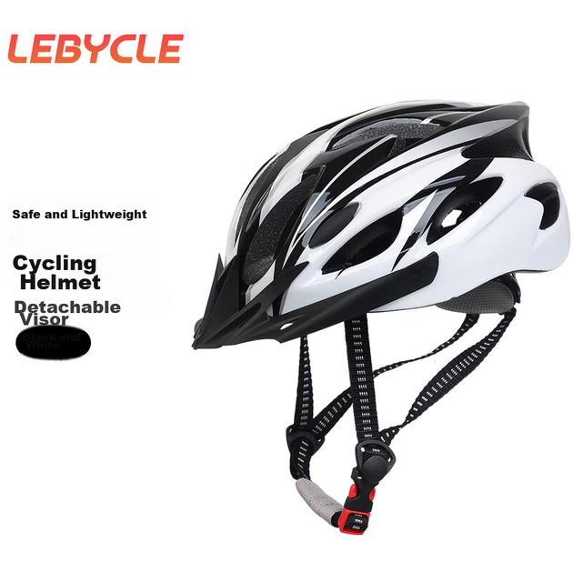 Велосипедный шлем Lebycle X1 Черно-белый - изображение 2
