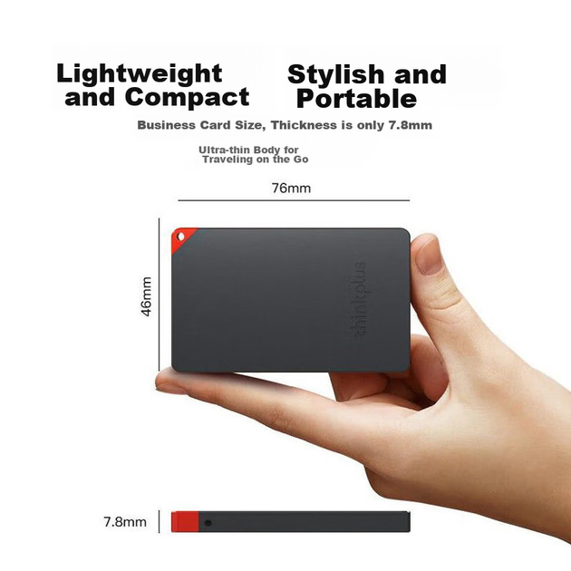 SSD диск Lenovo ThinkPlus US100 1TB USB 3.1 Black External - изображение 3